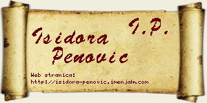 Isidora Penović vizit kartica